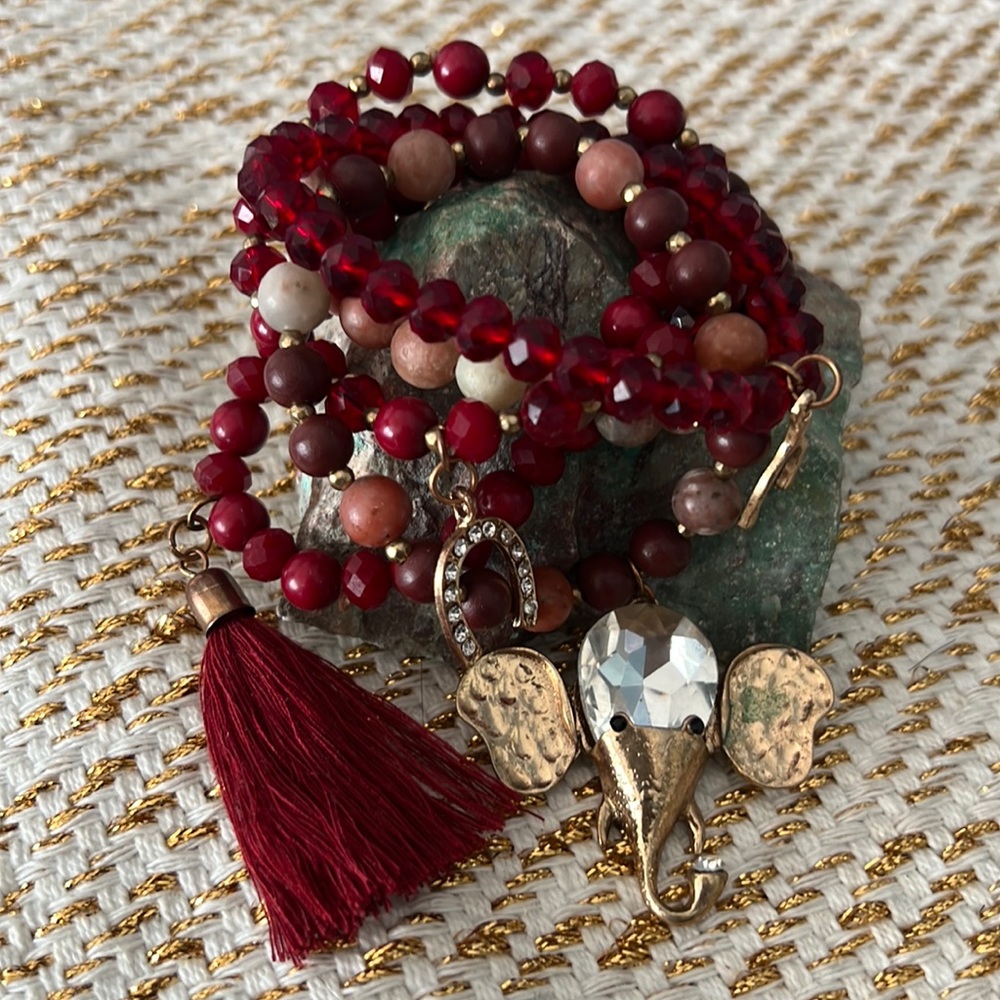 Red Beaded Bracelet